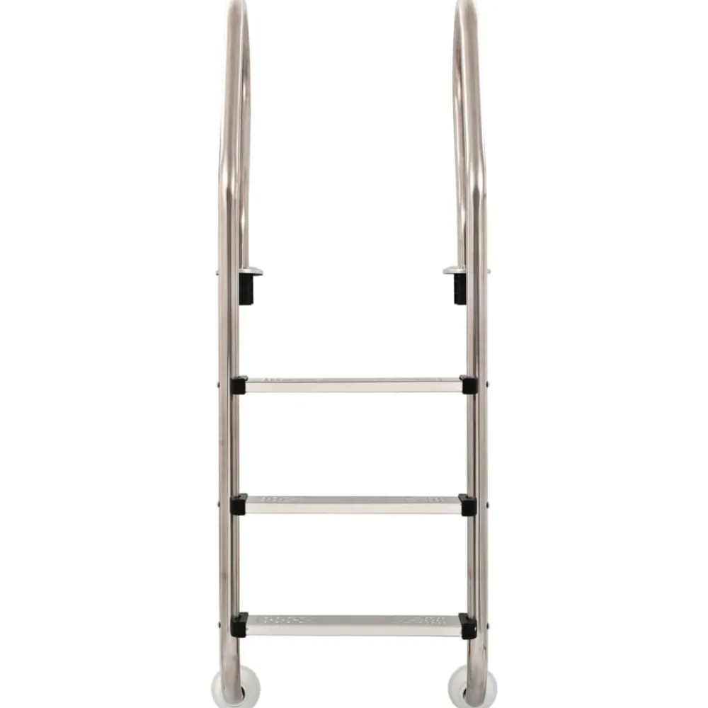 vidaXL Escalera de piscina 3 peldaños acero inoxidable 304 120 cm Sale