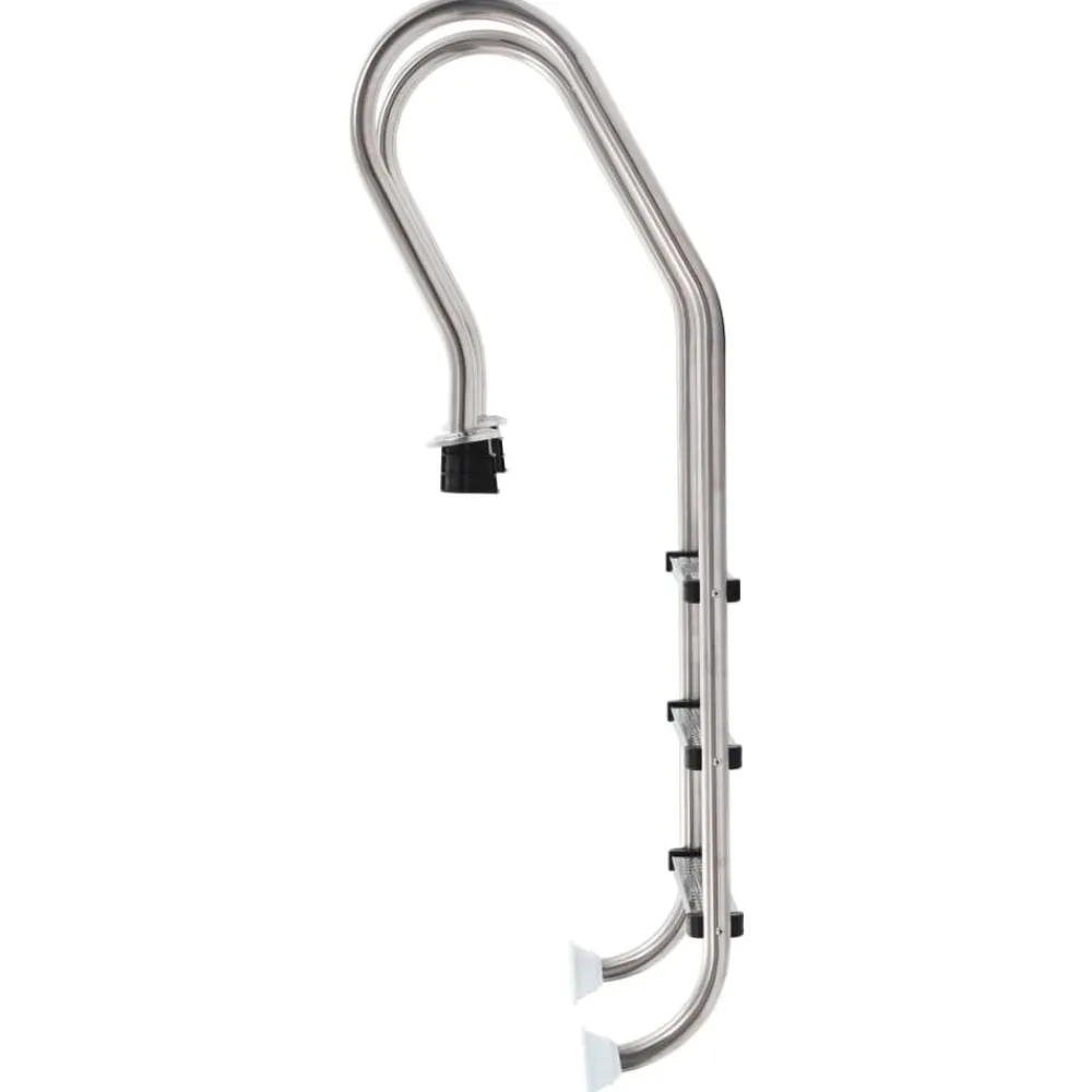 vidaXL Escalera de piscina 3 peldaños acero inoxidable 304 120 cm Sale