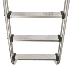 vidaXL Escalera de piscina 3 peldaños acero inoxidable 304 120 cm Sale