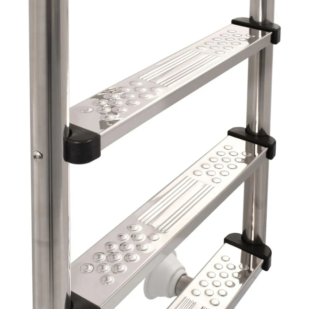 vidaXL Escalera de piscina 3 peldaños acero inoxidable 304 120 cm Sale