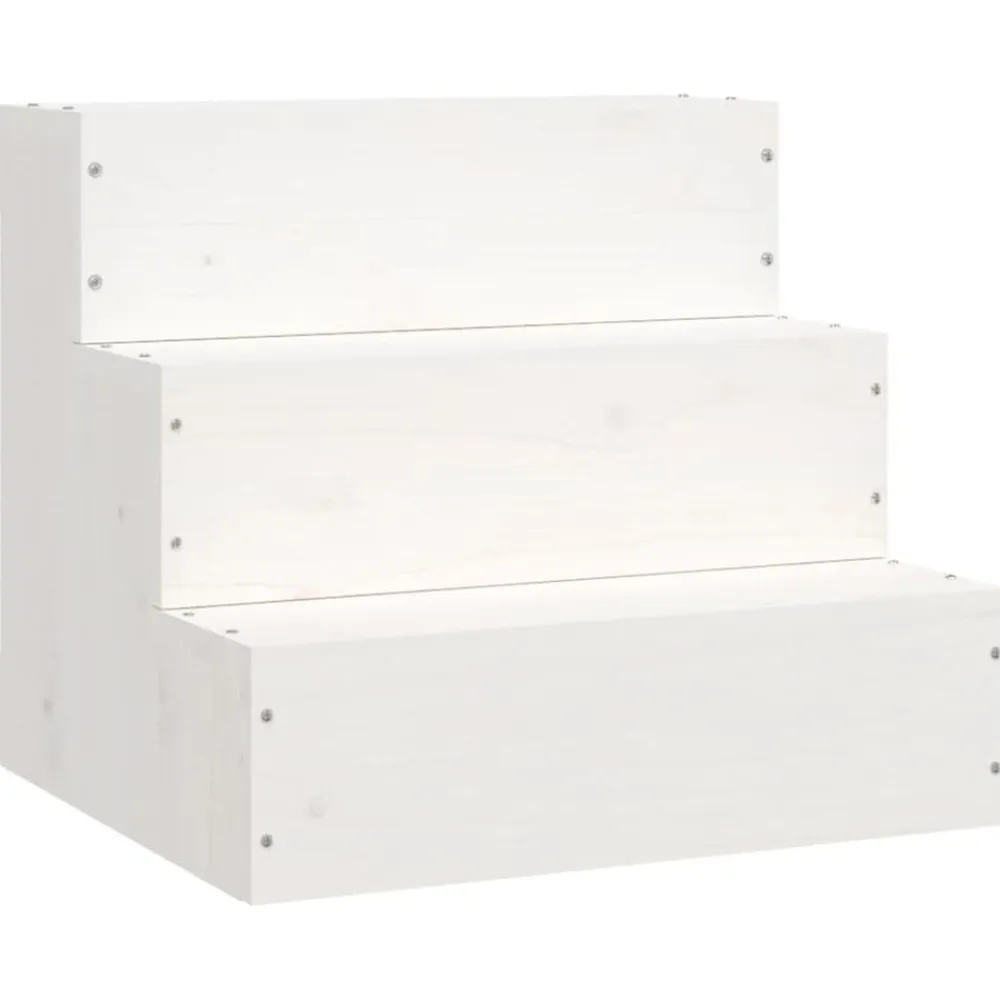 vidaXL Productos Para Mascotas-Escalera para mascotas madera maciza pino 40x37,5x35 cm