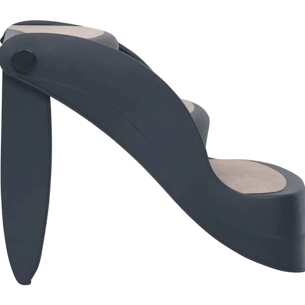 vidaXL Escalera para perros plegable de 3 peldaños Gris oscuro Outlet