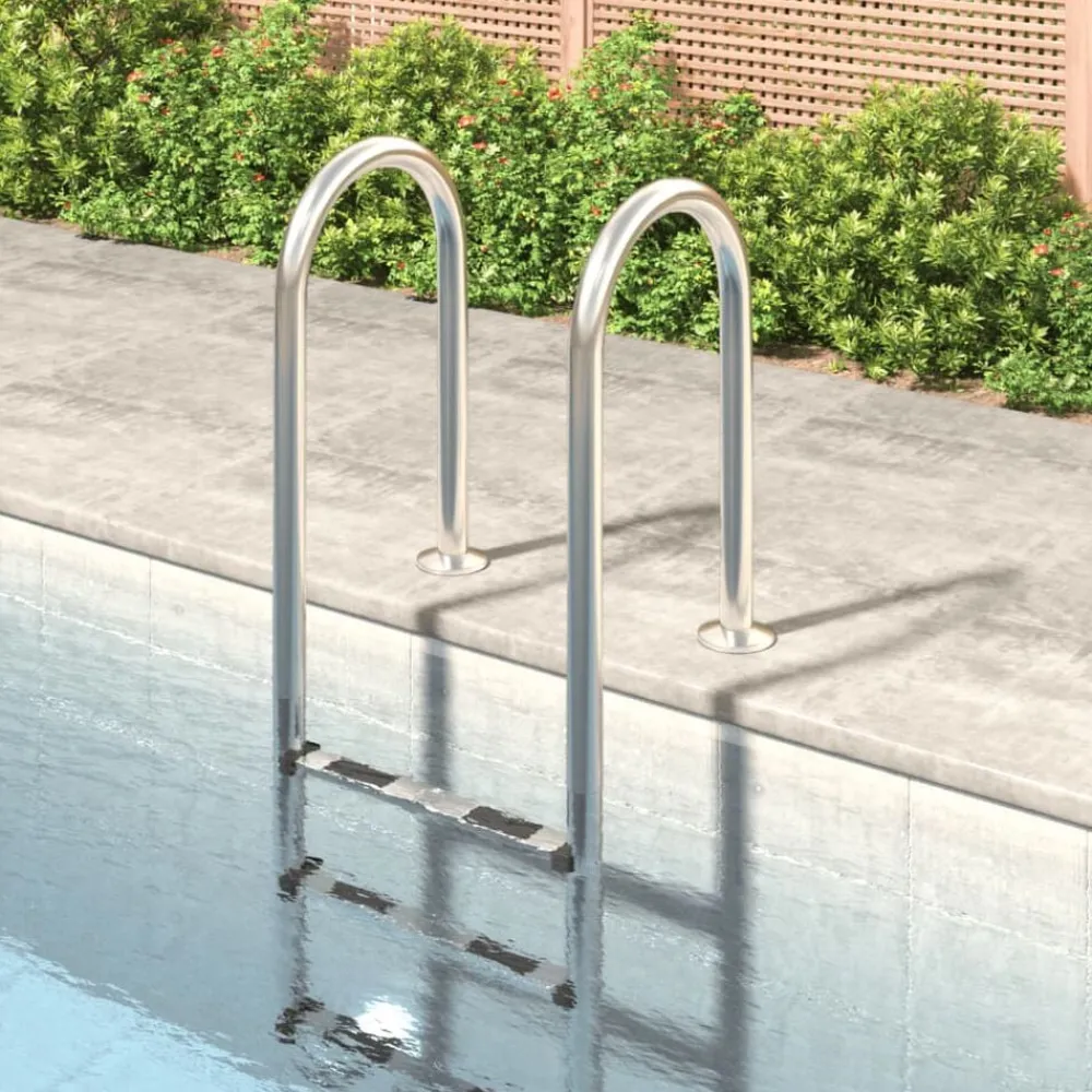 vidaXL Piscina Y Spa-Escalera para piscina acero inoxidable 304 54x38x158 cm