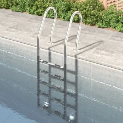 vidaXL Escalera para piscina acero inoxidable 304 54x38x211 cm Online