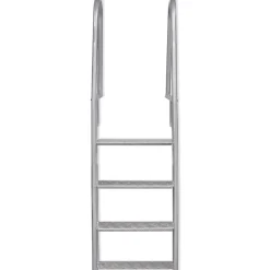 vidaXL Escalera para piscina/muelle con 4 peldaños aluminio 167 cm Outlet