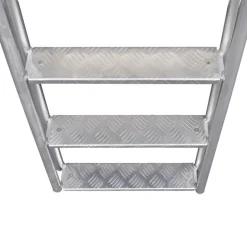 vidaXL Escalera para piscina/muelle con 4 peldaños aluminio 167 cm Outlet