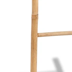 vidaXL Accesorios Para El Baño-Escalera para toallas con 6 peldaños de bambú