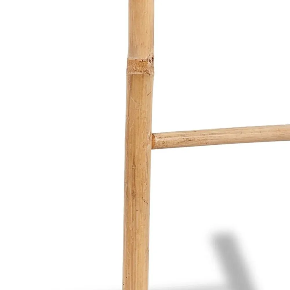 vidaXL Accesorios Para El Baño-Escalera para toallas con 6 peldaños de bambú
