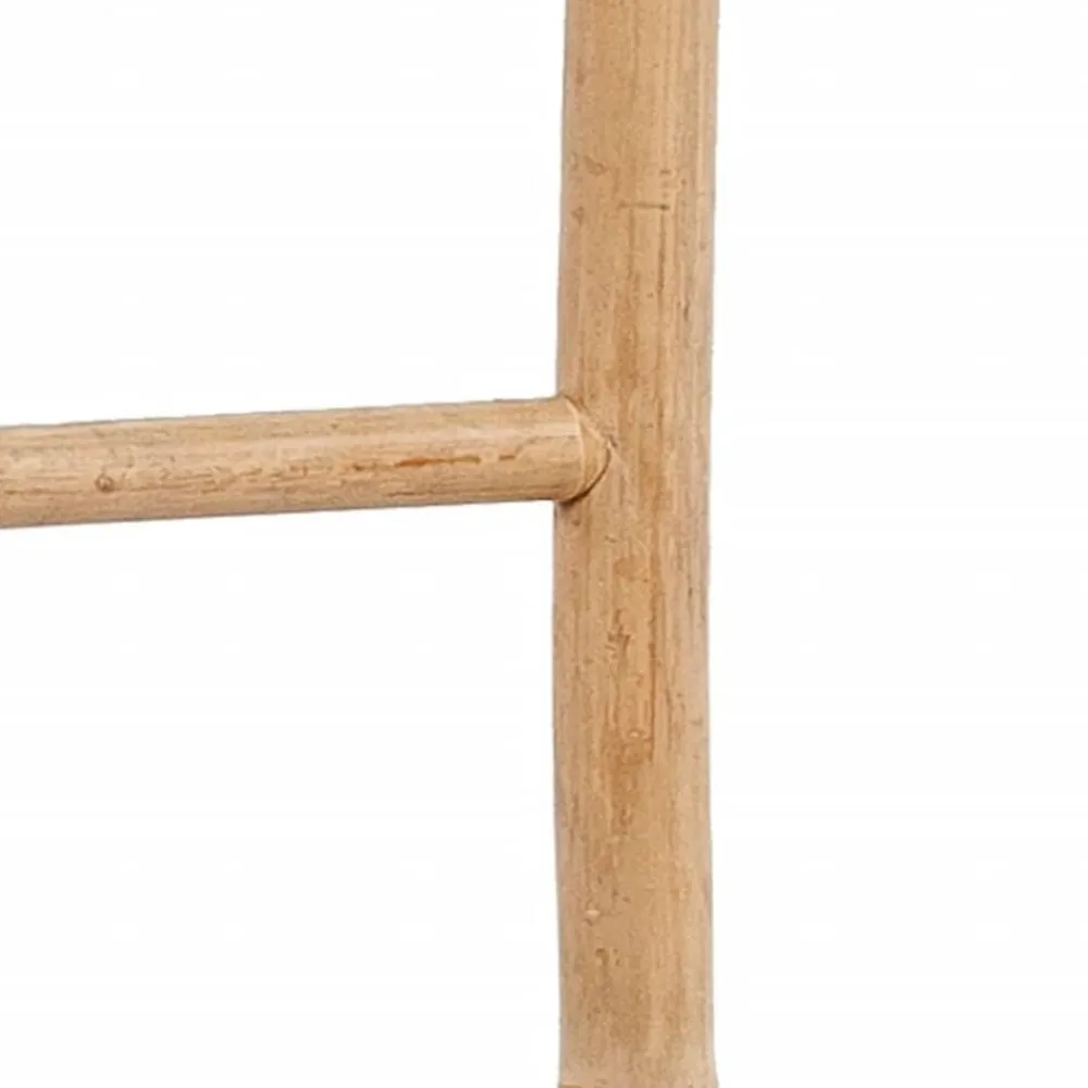 vidaXL Accesorios Para El Baño-Escalera para toallas con 6 peldaños de bambú