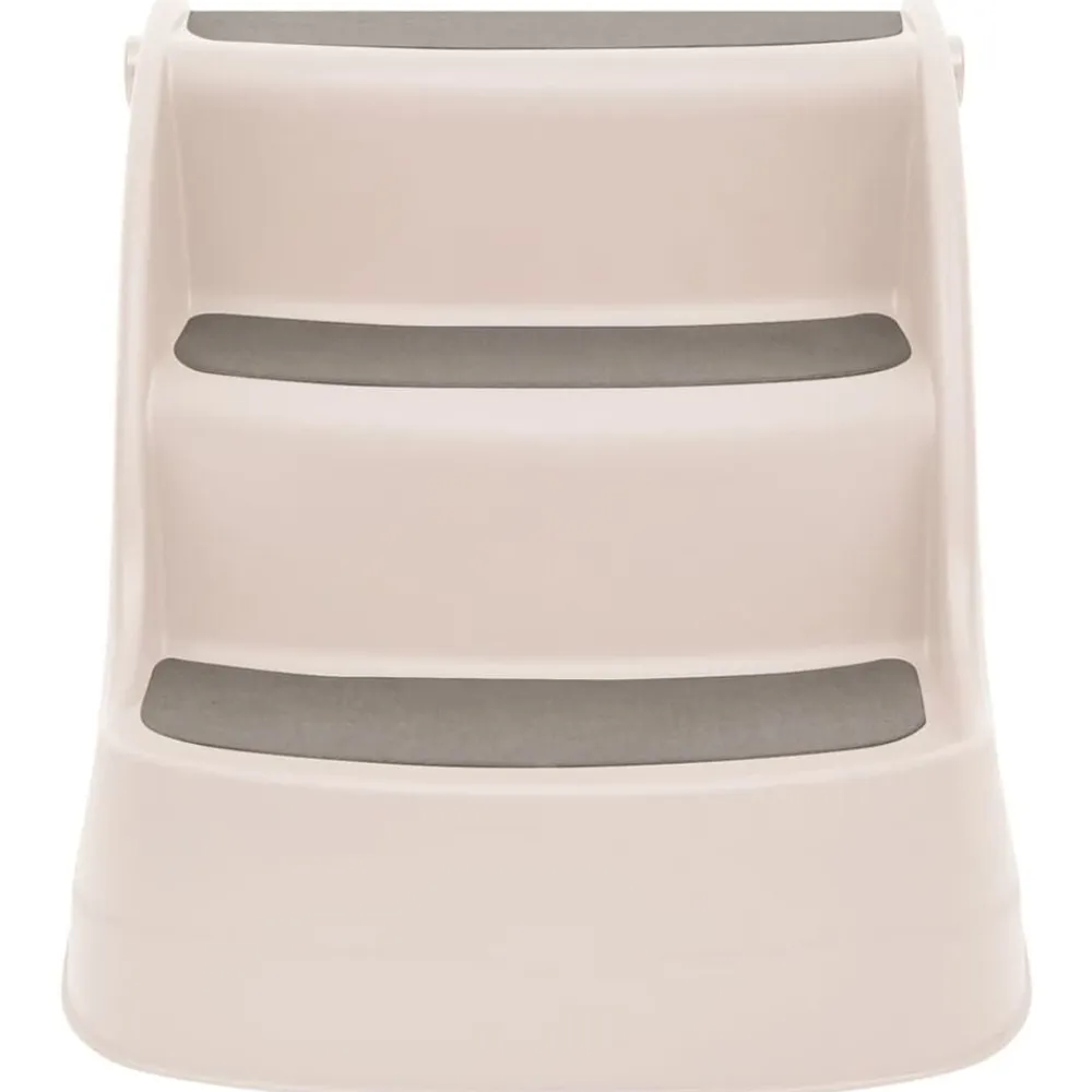 vidaXL Escalera perros plegable 3 peldaños plástico 50x38x38cm Crema Sale