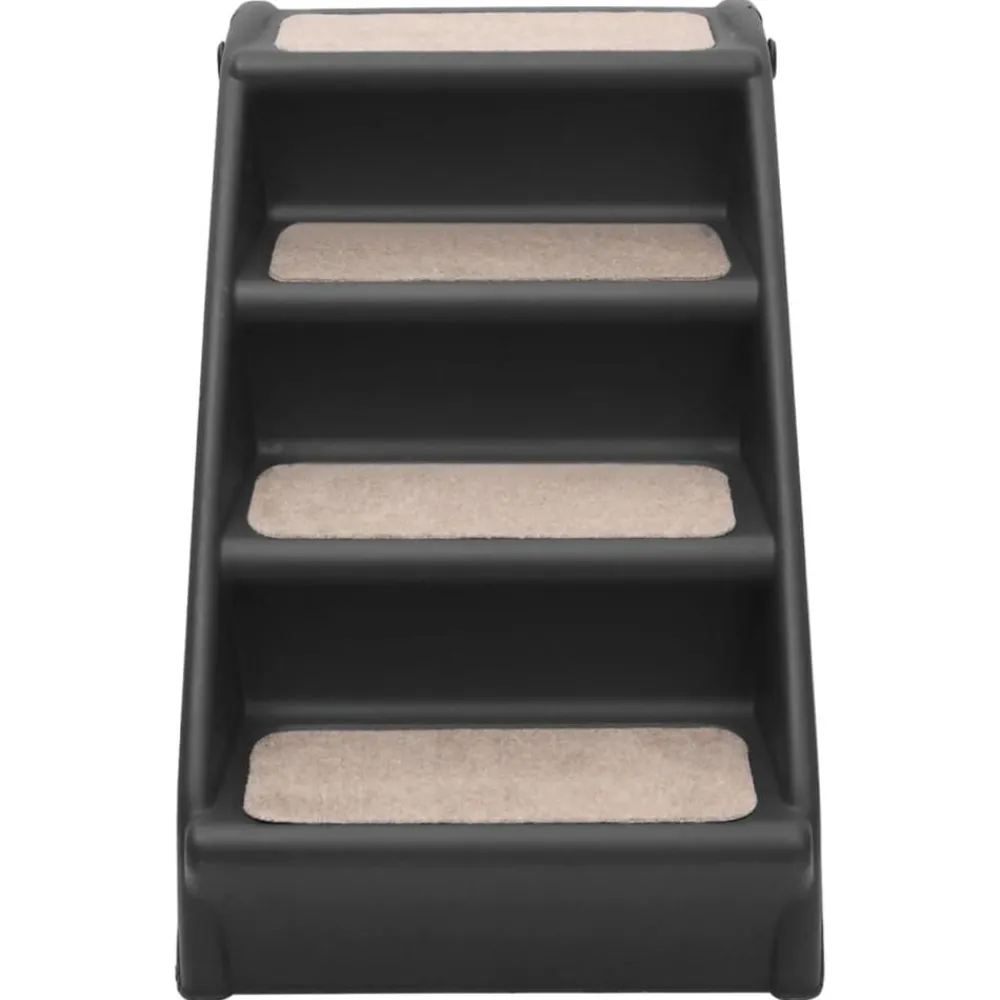 vidaXL Escalera plegable para perros 62x40x49,5 cm Negro Outlet