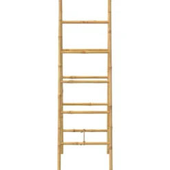 vidaXL Escalera toallero doble con 5 peldaños bambú 50x160 cm Outlet