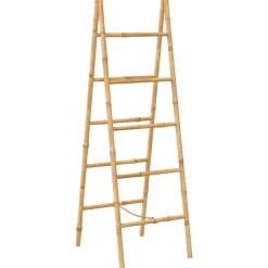vidaXL Escalera toallero doble con 5 peldaños bambú 50x160 cm Outlet