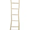 vidaXL Escalera toallero con 5 peldaños teca 45x150 cm natural