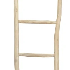 vidaXL Escalera toallero con 5 peldaños teca 45x150 cm natural