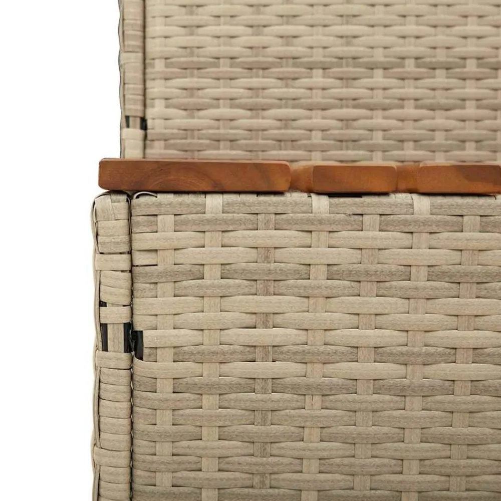 vidaXL Escalón bañera hidromasaje 50x50x50,5 cm ratán sintético Beige New