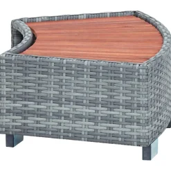 vidaXL Piscina Y Spa-Escalón de bañera de hidromasaje ratán PE 92x45x25 cm