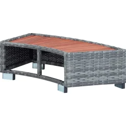 vidaXL Piscina Y Spa-Escalón de bañera de hidromasaje ratán PE 92x45x25 cm