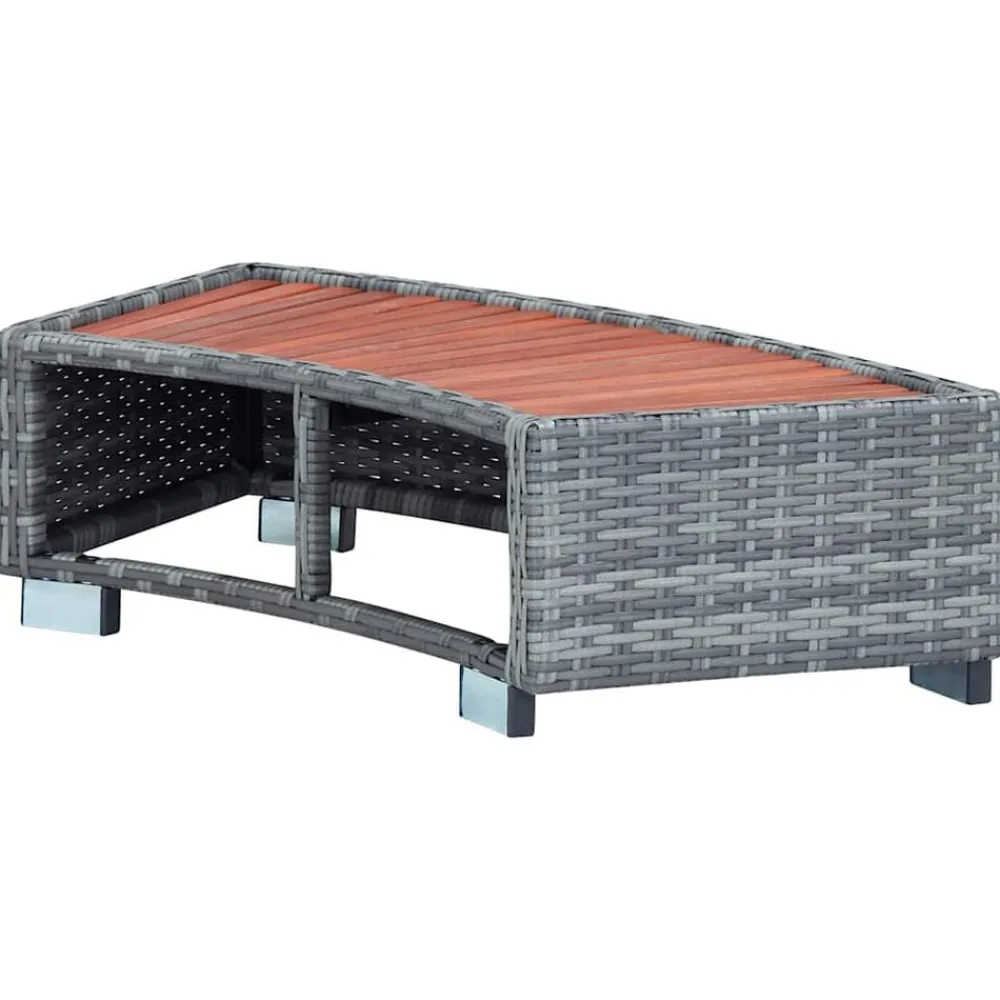 vidaXL Piscina Y Spa-Escalón de bañera de hidromasaje ratán PE 92x45x25 cm