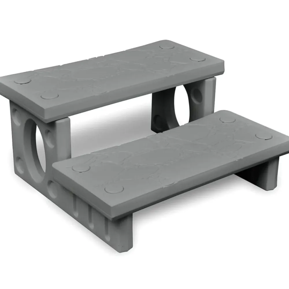 vidaXL Piscina Y Spa-Escalones para bañera de hiromasaje