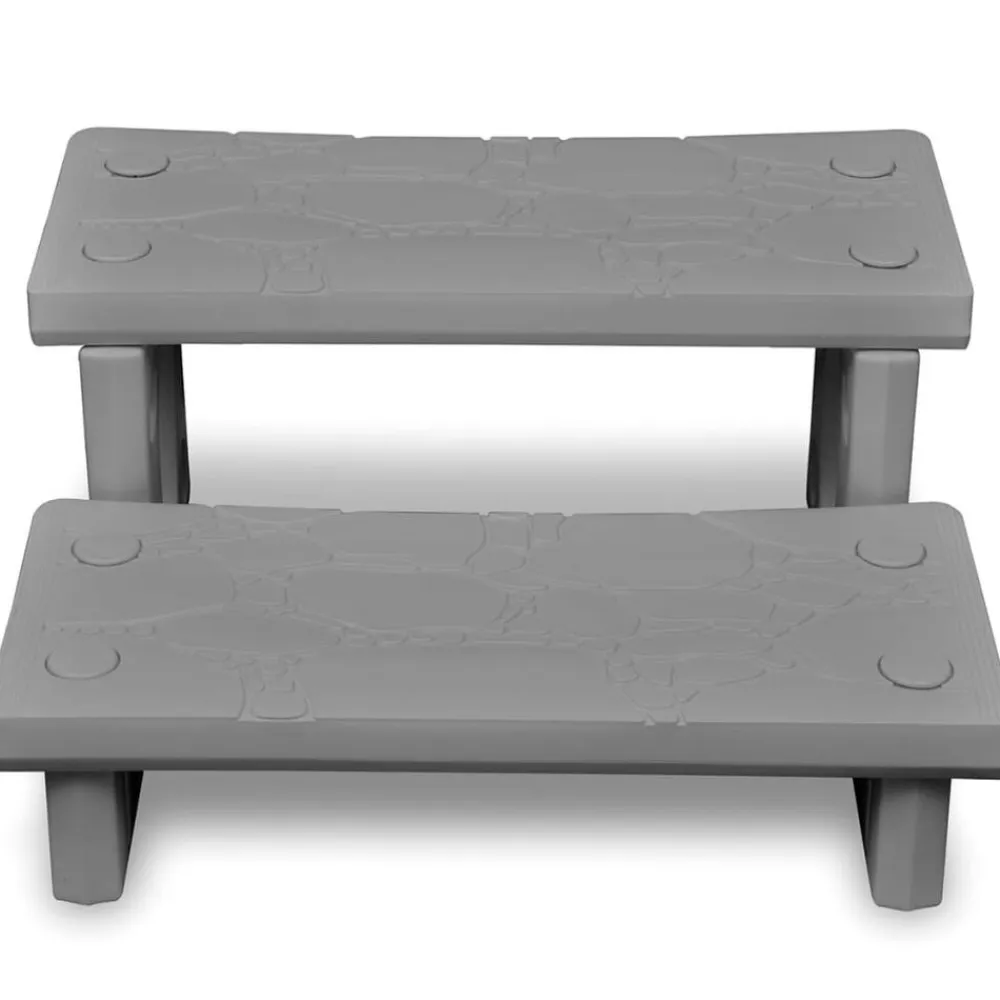 vidaXL Piscina Y Spa-Escalones para bañera de hiromasaje