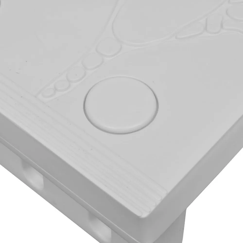 vidaXL Escalones para bañera de hidromasaje Blanco Outlet