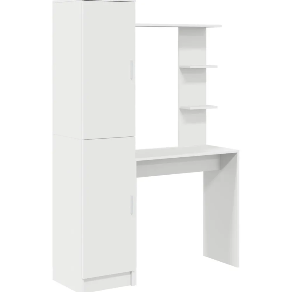 vidaXL Escritorio 2 pcs White New
