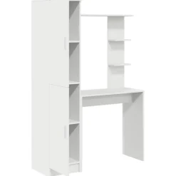 vidaXL Escritorio 2 pcs White New