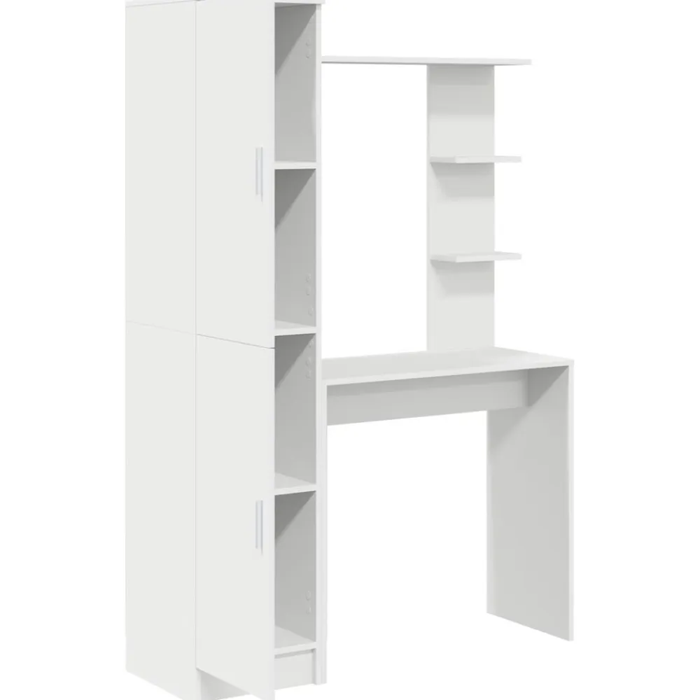 vidaXL Escritorio 2 pcs White New
