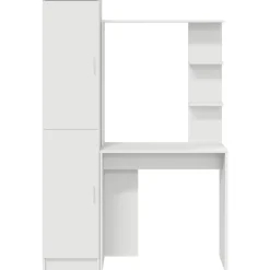 vidaXL Escritorio 2 pcs White New