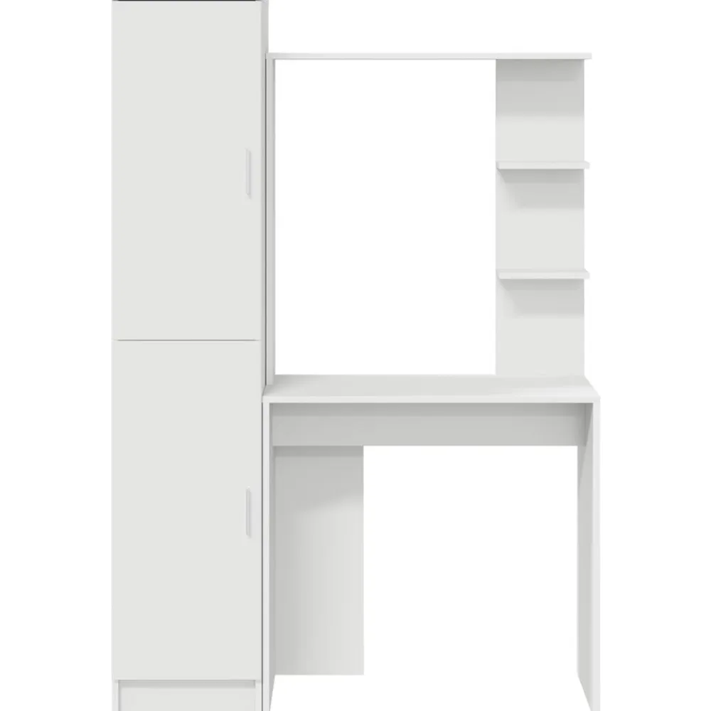 vidaXL Escritorio 2 pcs White New