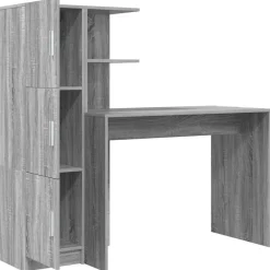 vidaXL Escritorio 2 pcs Gris sonoma Online