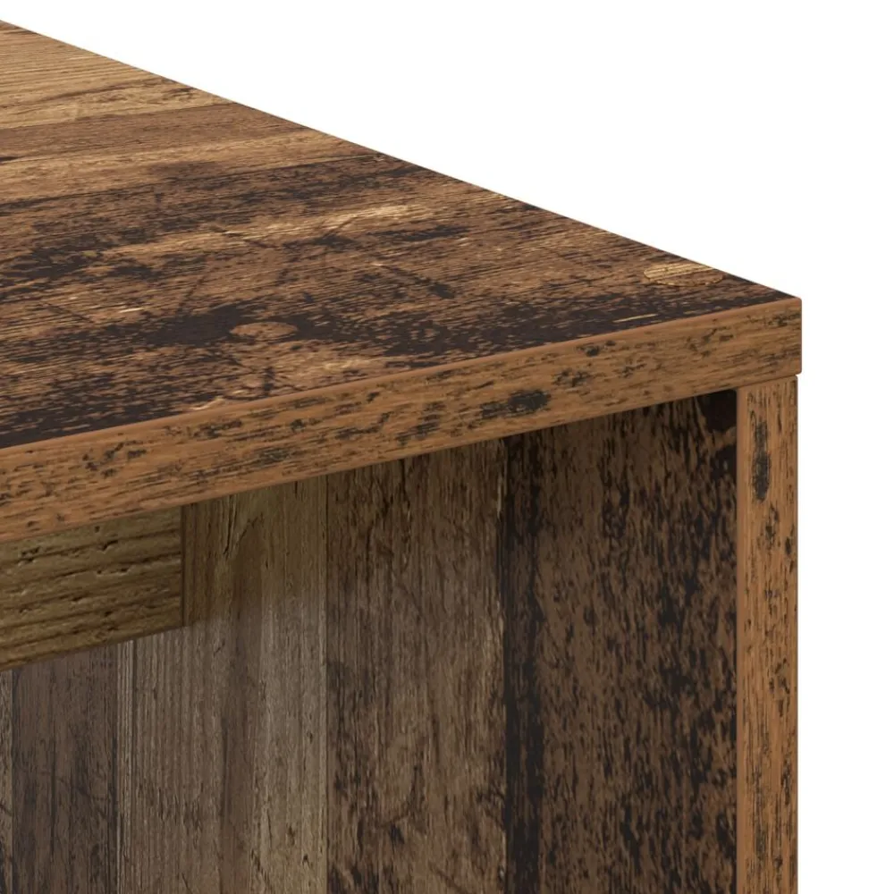 vidaXL Escritorio 2 pcs Madera vieja Madera envejecida Outlet