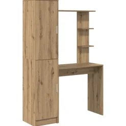 vidaXL Mobiliario De Oficina-Escritorio 2 pcs Roble artesanal