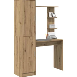 vidaXL Mobiliario De Oficina-Escritorio 2 pcs Roble artesanal