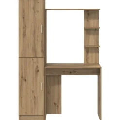 vidaXL Mobiliario De Oficina-Escritorio 2 pcs Roble artesanal