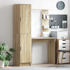 vidaXL Escritorio 2 pcs Roble Sonoma Sale