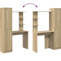 vidaXL Escritorio 2 pcs Roble Sonoma Sale