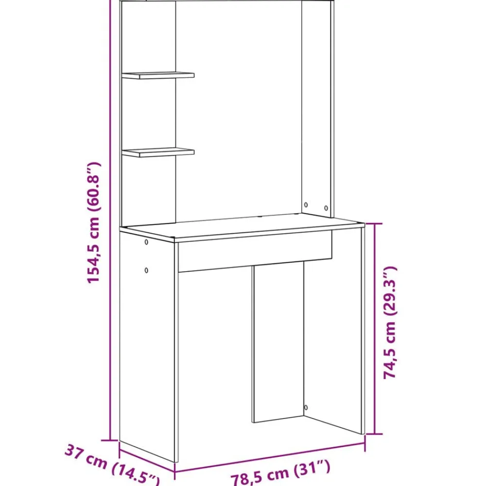vidaXL Escritorio 2 pcs Roble Sonoma Sale
