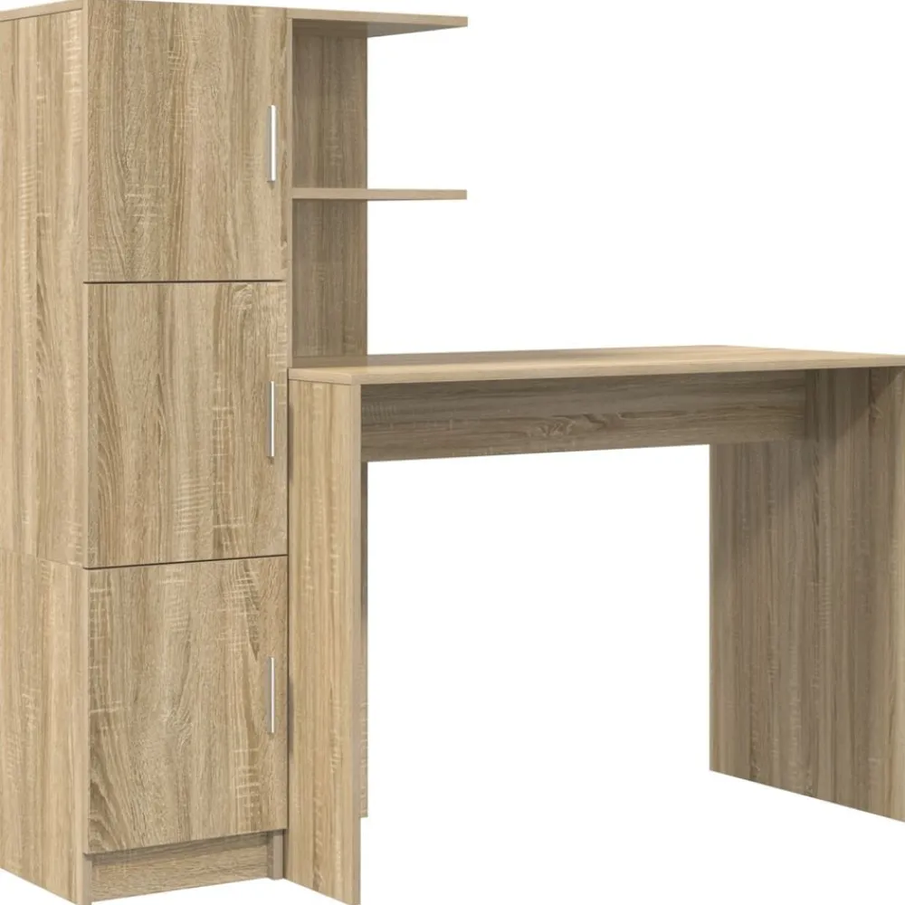 vidaXL Escritorio 2 pcs Roble Sonoma Outlet