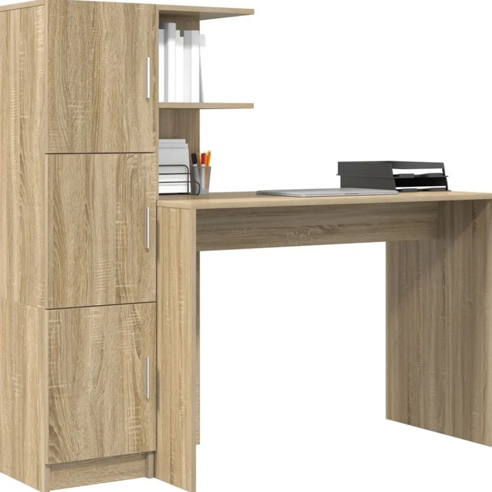 vidaXL Escritorio 2 pcs Roble Sonoma Outlet