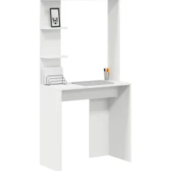 vidaXL Escritorio 78,5 x 37 x 154,5 cm Madera de ingeniería White Clearance