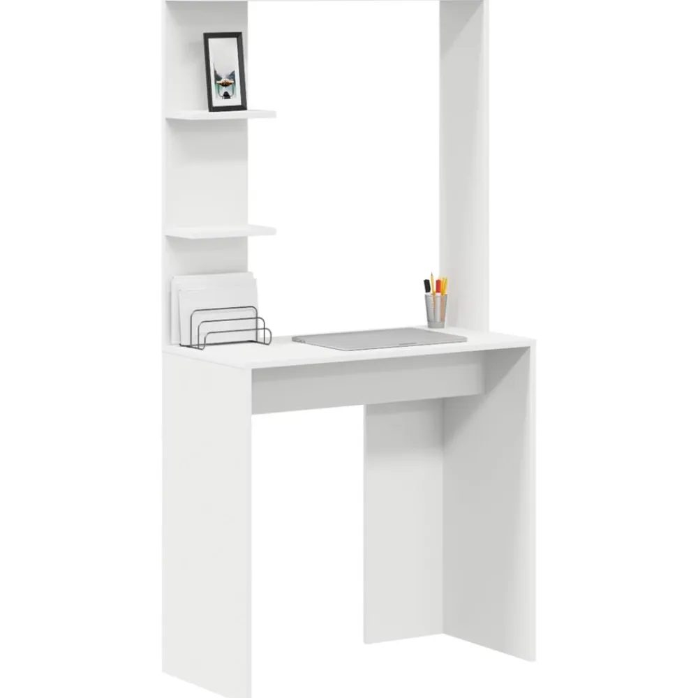 vidaXL Escritorio 78,5 x 37 x 154,5 cm Madera de ingeniería White Clearance