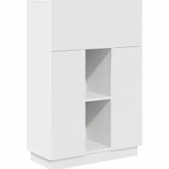 vidaXL Escritorio 71.5 x 31.5 x 106.5 cm Madera de ingeniería White Online