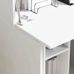 vidaXL Escritorio 71.5 x 31.5 x 106.5 cm Madera de ingeniería White Online
