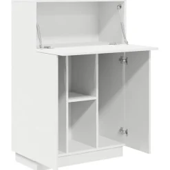 vidaXL Escritorio 71.5 x 31.5 x 106.5 cm Madera de ingeniería White Online