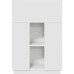 vidaXL Escritorio 71.5 x 31.5 x 106.5 cm Madera de ingeniería White Online