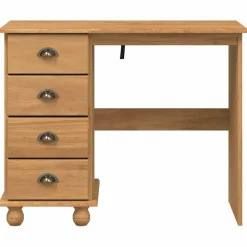 vidaXL Mobiliario De Oficina-Escritorio ASKIM Marrón 95 x 40 x 75 cm Madera de pino macizo