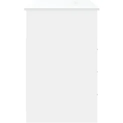 vidaXL Escritorio cajones madera contrachapada 102x50x76 cm Blanco Best