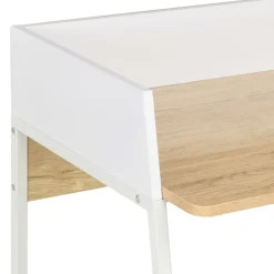 vidaXL Escritorio color roble y blanco 90x60x88 cm Blanco y marrón Outlet